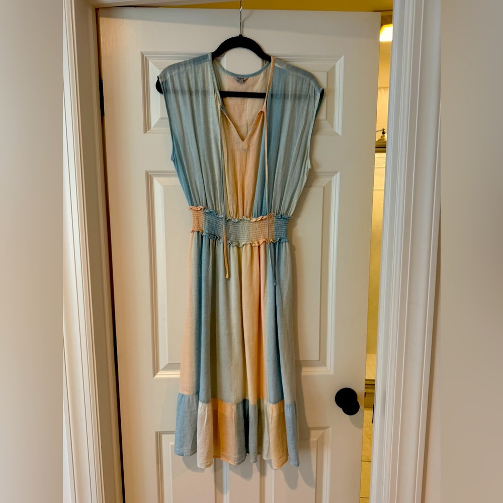 RAILS - Light Blue and Cream Sleeveless Dress